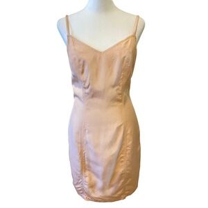 Vintage KORS Michael Kors Italy Slip Dress Size 4 Peach Silk Ballet Pink Fairy